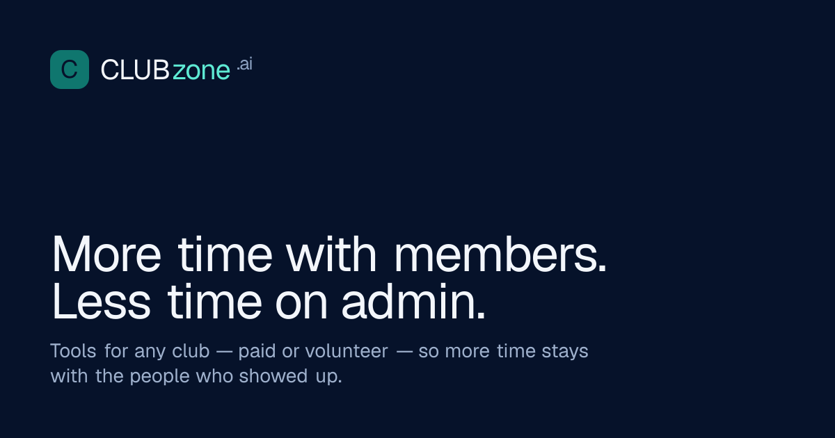 Clubzone — Tools for every kind of club — official social preview